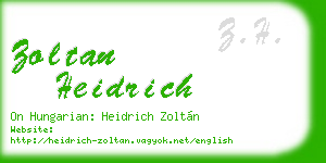zoltan heidrich business card